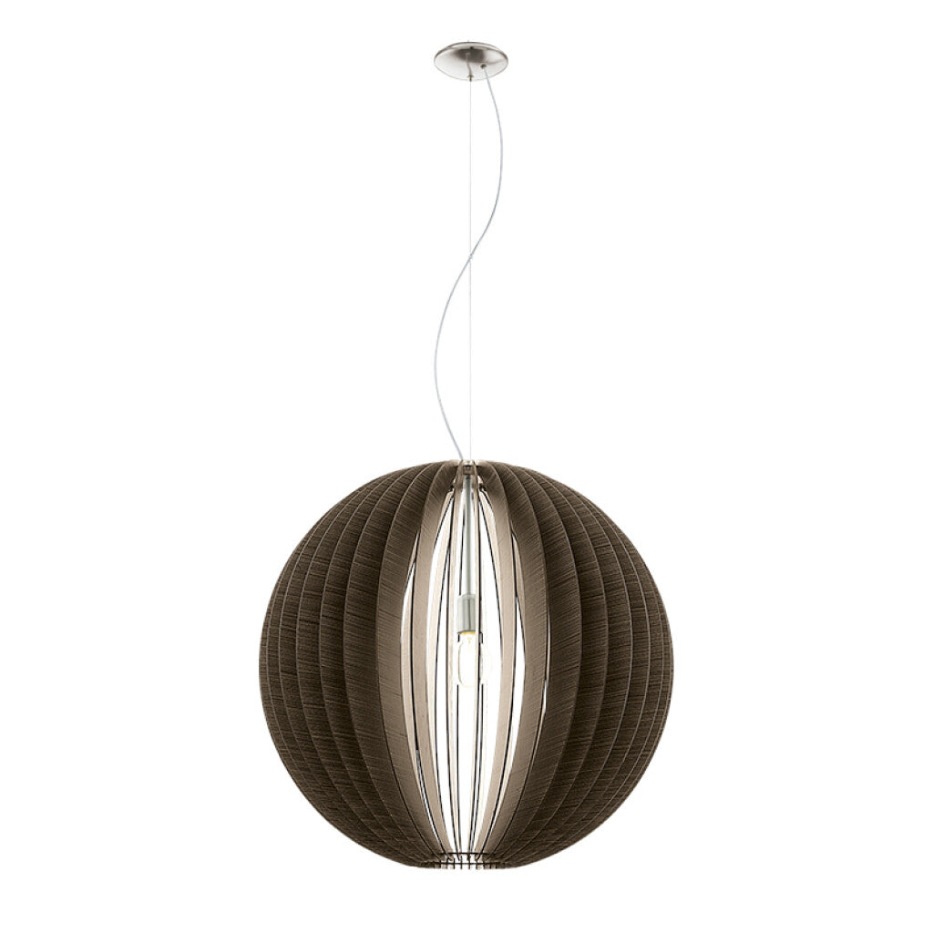 Lámpara colgante madera marrón oscuro Ø70 COSSANO - EG3140