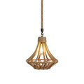 Lámpara colgante metal bronce y cuerda 1xE27 Ø30cm - IX9150X