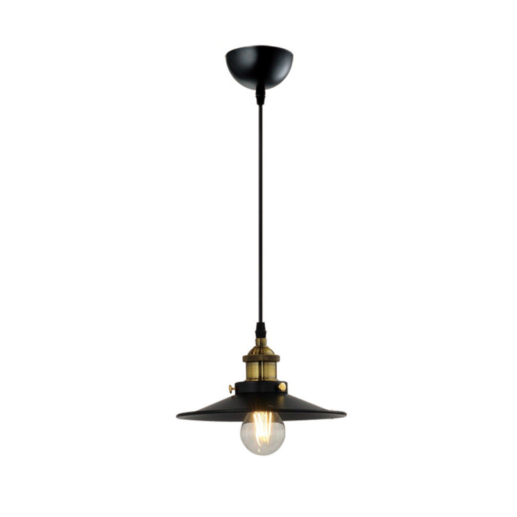 Lámpara colgante metal negro bronce industrial Ø22 - IX9172