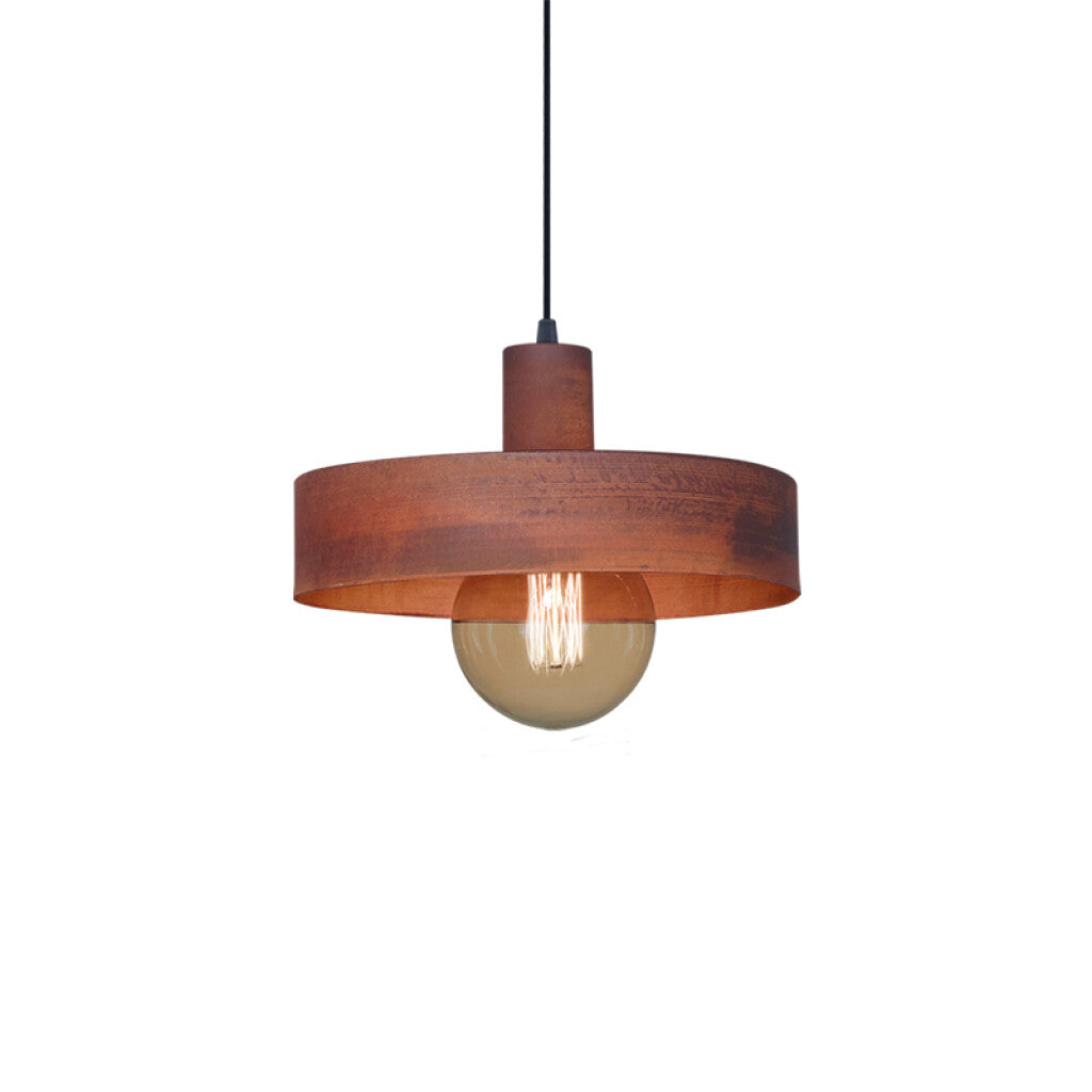 Lámpara colgante metálico óxido 1xE27 Ø300mm - JU0374
