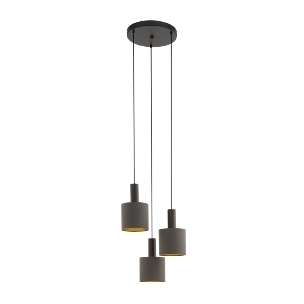 Lámpara colgante pantalla marrón/oro Ø42 CONCESSA - EG2202