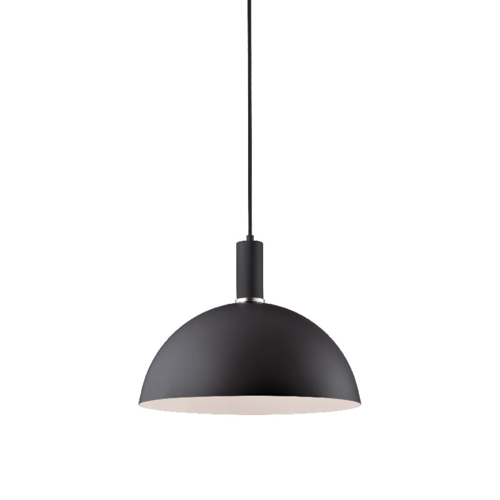 Lámpara colgante tipo campana de metal negro Ø35cm - IX9004