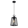 Lámpara colgante tipo farol metal negro + rejilla - IX9110