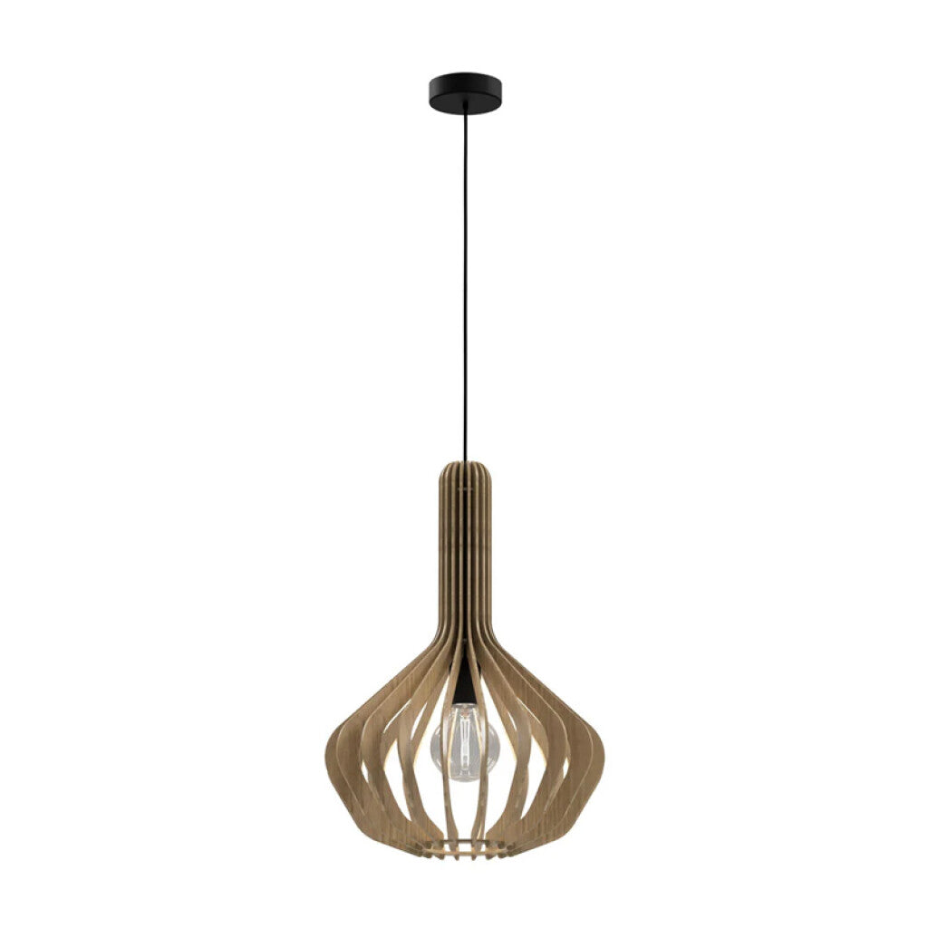 Lámpara colgante varillas de madera 1XE27 VELASCO - EG4302
