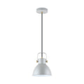 Lámpara colgante vintage campana metal blanco Ø20 - IX9033X