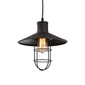 Lámpara colgante vintage campana metal negro Ø27cm - IX9124
