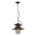 Lámpara colgante vintage campana metal negro Ø30cm - IX9125
