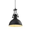 Lámpara colgante vintage campana metal negro Ø31cm - IX9034