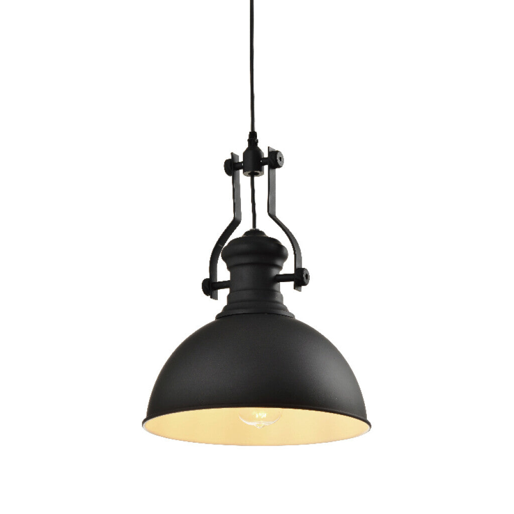 Lámpara colgante vintage campana metal negro Ø31cm - IX9034