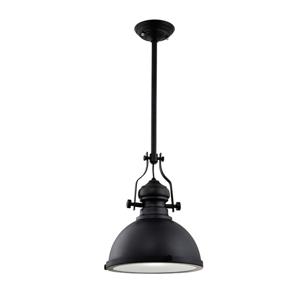 Lámpara colgante vintage campana metal negro Ø31cm - IX9035