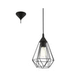 Lámpara colgante vintage reja negro Ø175mm TARBES - EG0214