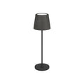 Lámpara de mesa inalámbrica pantalla de tela negra - EG1086