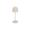 Lámpara de mesa LED inalámb. tipo hongo beige IP54 - EG1076