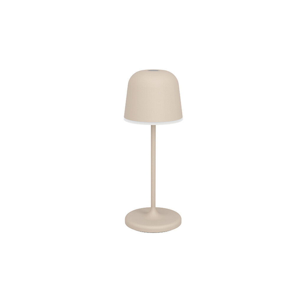 Lámpara de mesa LED inalámb. tipo hongo beige IP54 - EG1076