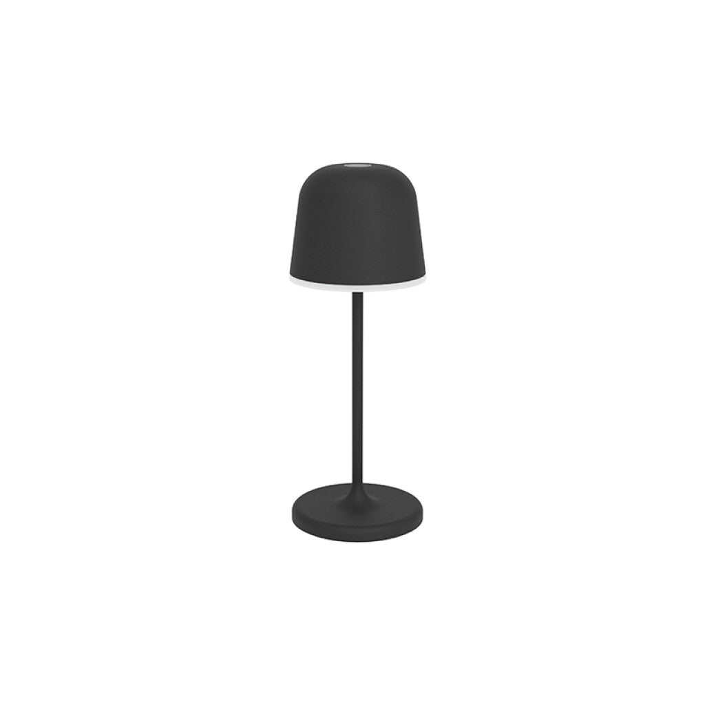 Lámpara de mesa LED inalámb. tipo hongo negra IP54 - EG1070