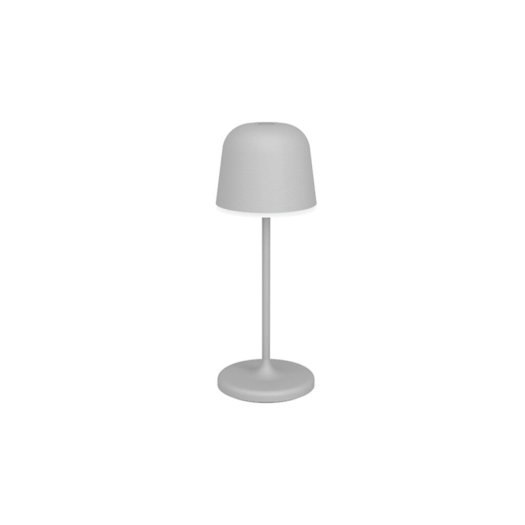 Lámpara de mesa LED inalámbr. tipo hongo gris IP54 - EG1074
