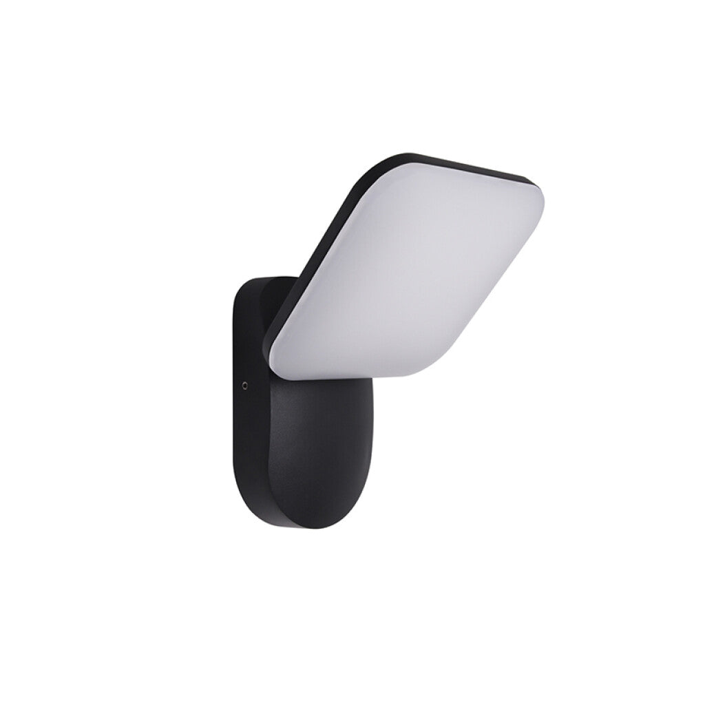 Lámpara de pared LED IP65 negro 12W luz cálida - IX4556