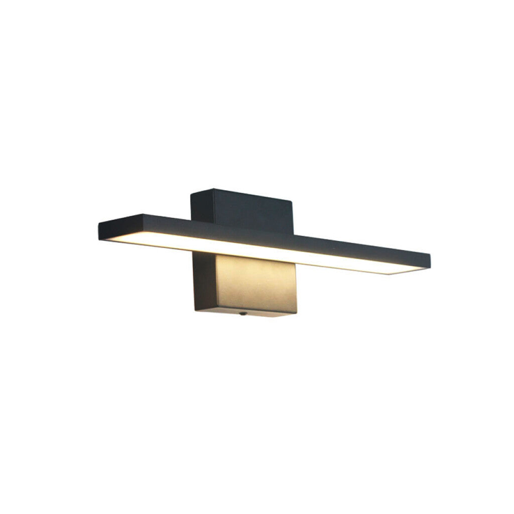 Lámpara de pared LED metálica negra 8W cálida 40cm - IX9270