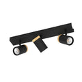 Lámpara de pared o techo 3xGU10 negro CARTAGENA - EG0596