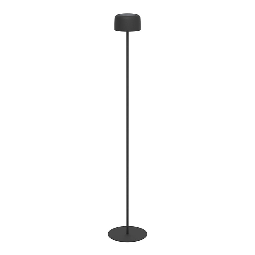 Lámpara de pie negro solar-USB 2,8W cálido IP44 - EG3676