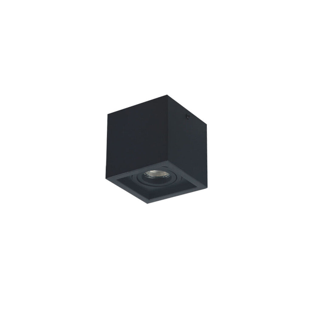 Lámpara de techo 1 mod cuadrado negro GU10 10x10cm - IX9320