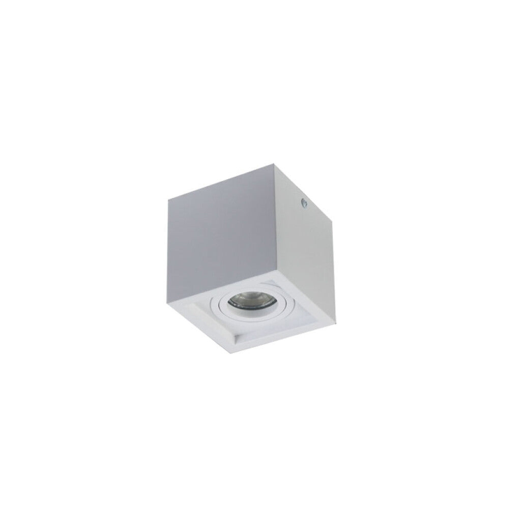 Lámpara de techo 1mod cuadrado blanco GU10 10x10cm - IX9322