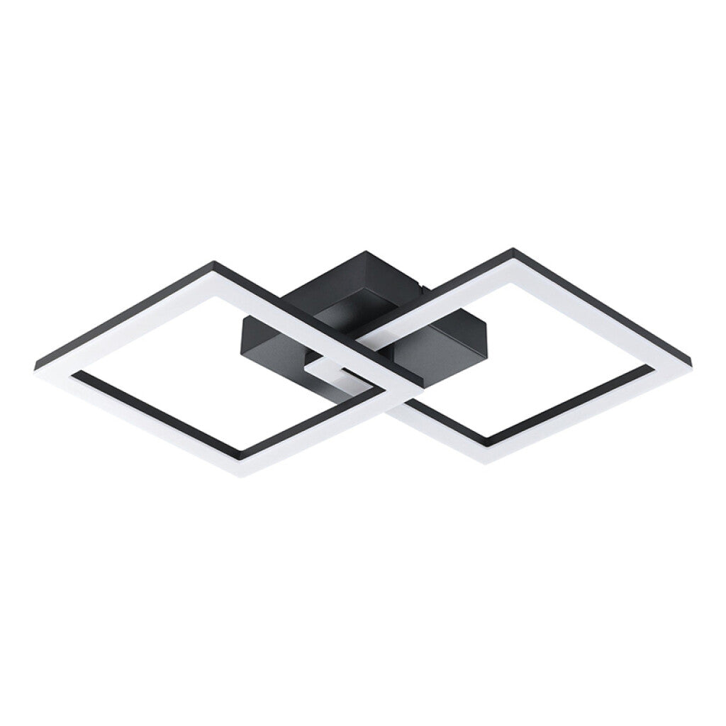 Lámpara de techo LED 20W cálida acero negro HUERTA - EG1220