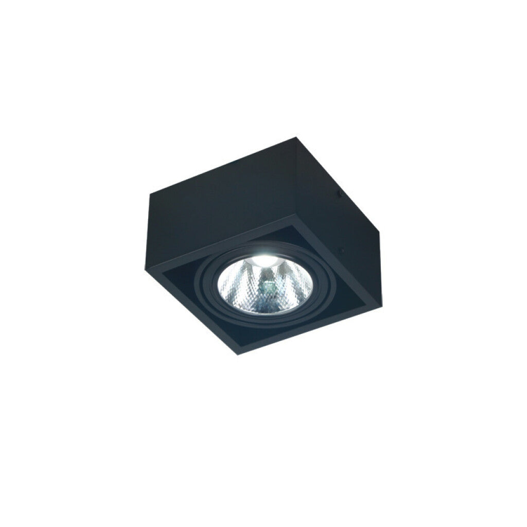 Lámpara de techo prisma cuadrado negro AR111 - IX9381