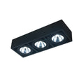 Lámpara de techo prisma rectangular negro 3xAR111 - IX9385