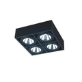 Lámpara de techo prisma rectangular negro 4xAR111 - IX9387