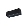 Lámpara de techo rectangular negra 3xGU10 30x10cm - IX9332