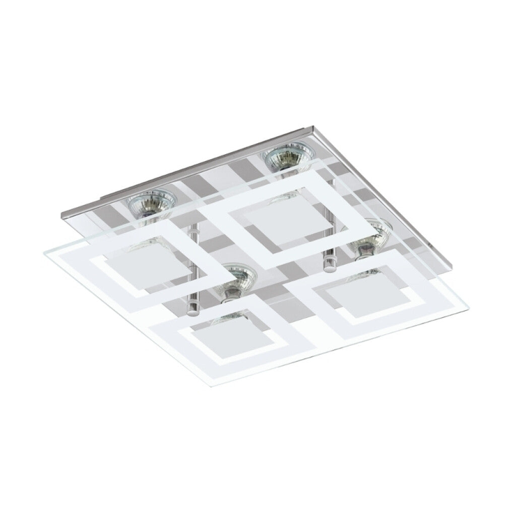 Lámpara de techo vidrio 4XGU10 incluidas ALMANA - EG0328