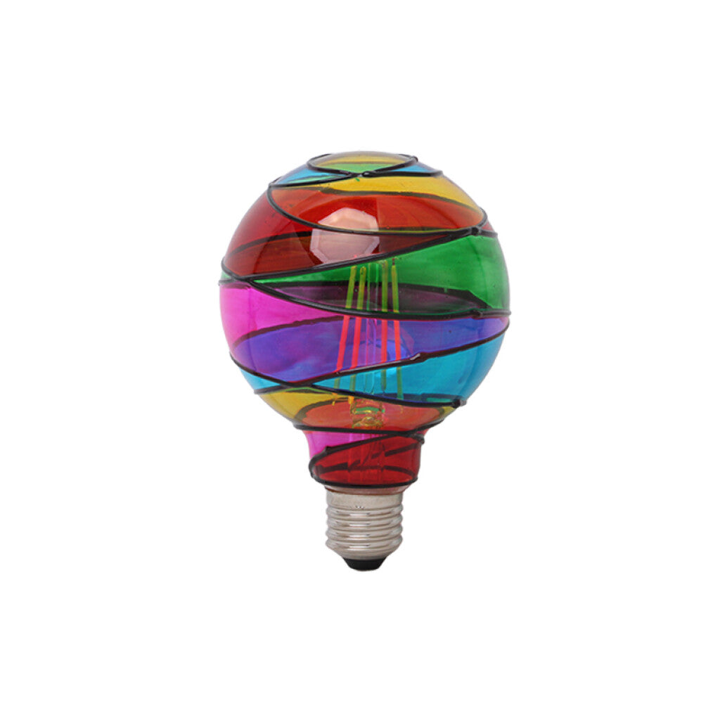 Lámpara G95 6W E27 tipo vitral multicolor - IX4392