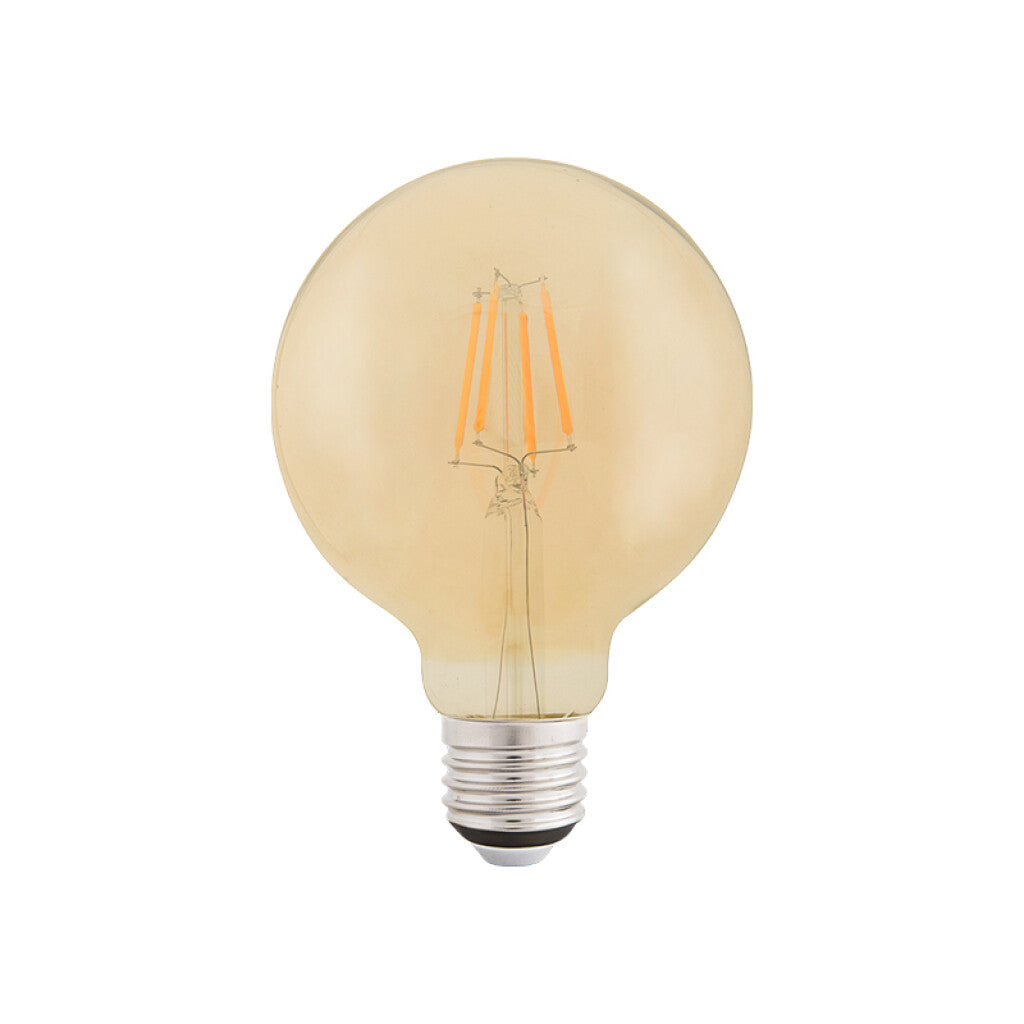 Lámpara LED G125 globo ámbar E27 4W 280Lm cálida -TRAMONTINA - TE3160