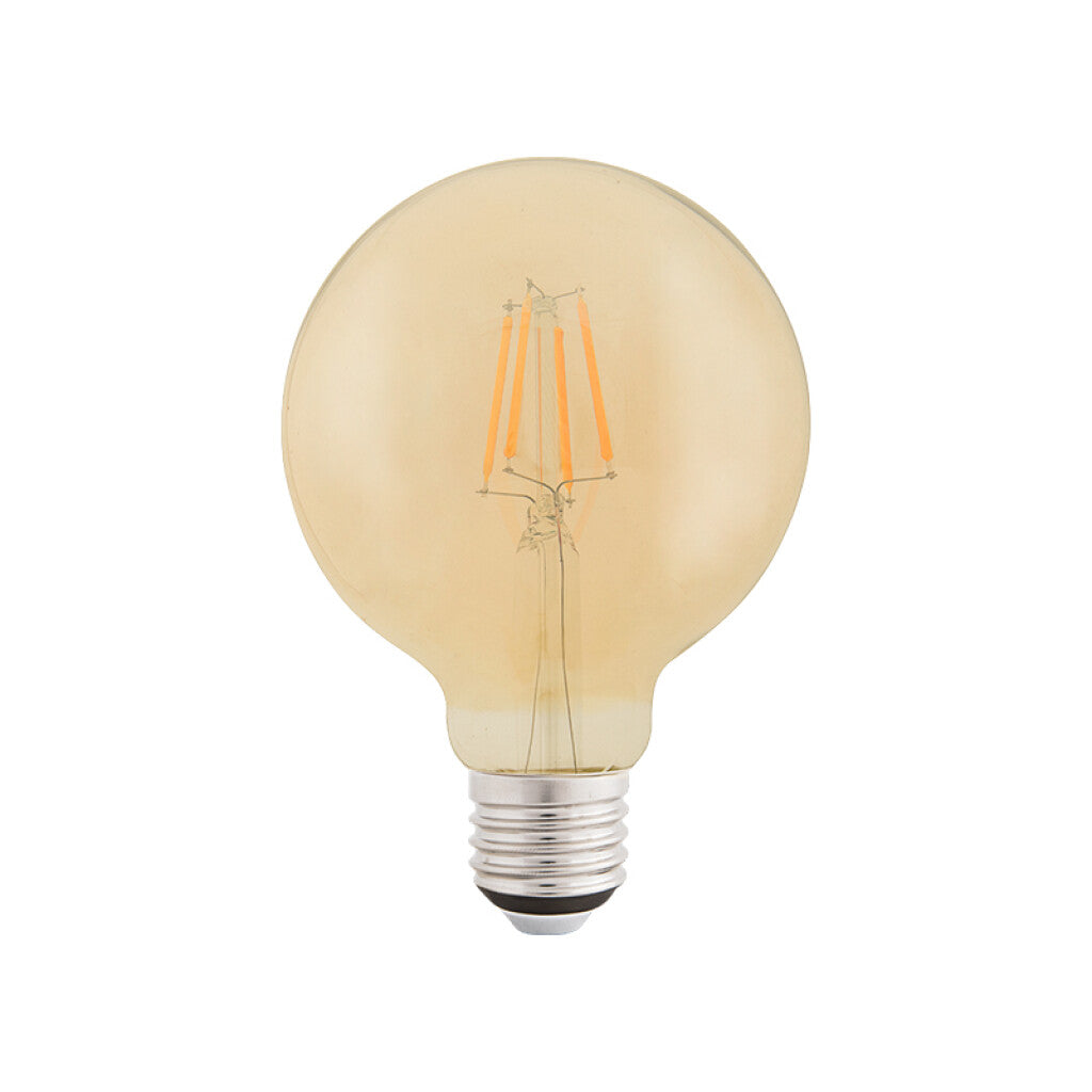 Lámpara LED G95 globo ámbar E27 4W 280Lm cálida -TRAMONTINA - TE3150