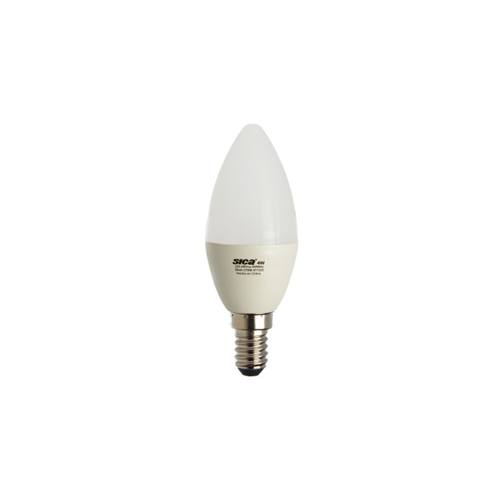 Lámpara LED tipo vela E14 220V 4W cálida 2700K - SK2958