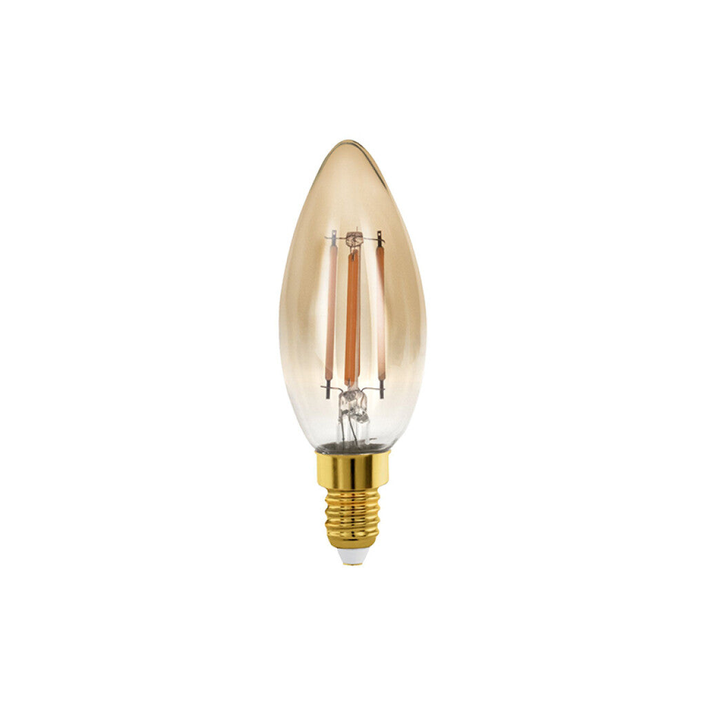 Lámpara LED vela ámbar E14 4W cálida 300Lm dimm - EG5202