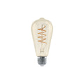 Lámpara LED velón ámbar ST64 E27 4W cálida 270Lm - EG5350