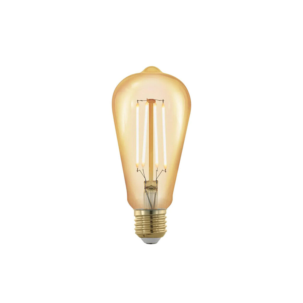 Lámpara LED velón ámbar ST64 E27 4W cálida dimm - EG5348