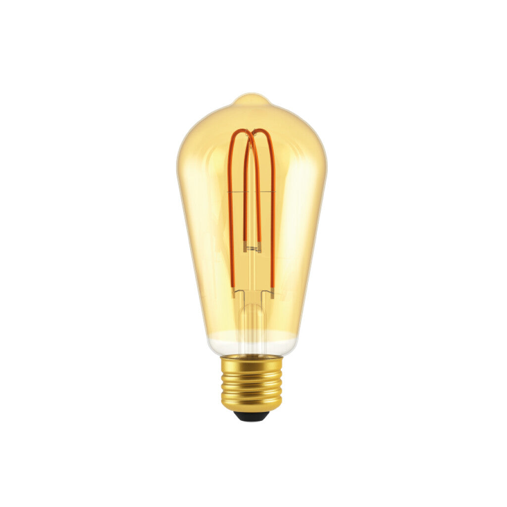 Lámpara LED vintage velón ámbar E27 4W luz cálida - IX1874