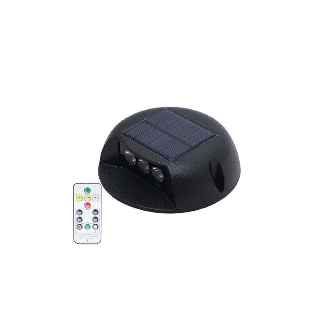 Lámpara solar 3W de aplicar negro de ext cálido - IX4930
