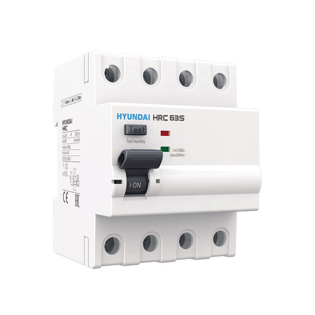 Llave diferencial din 4P 63A 30mA Clase AC STD - HY2063X