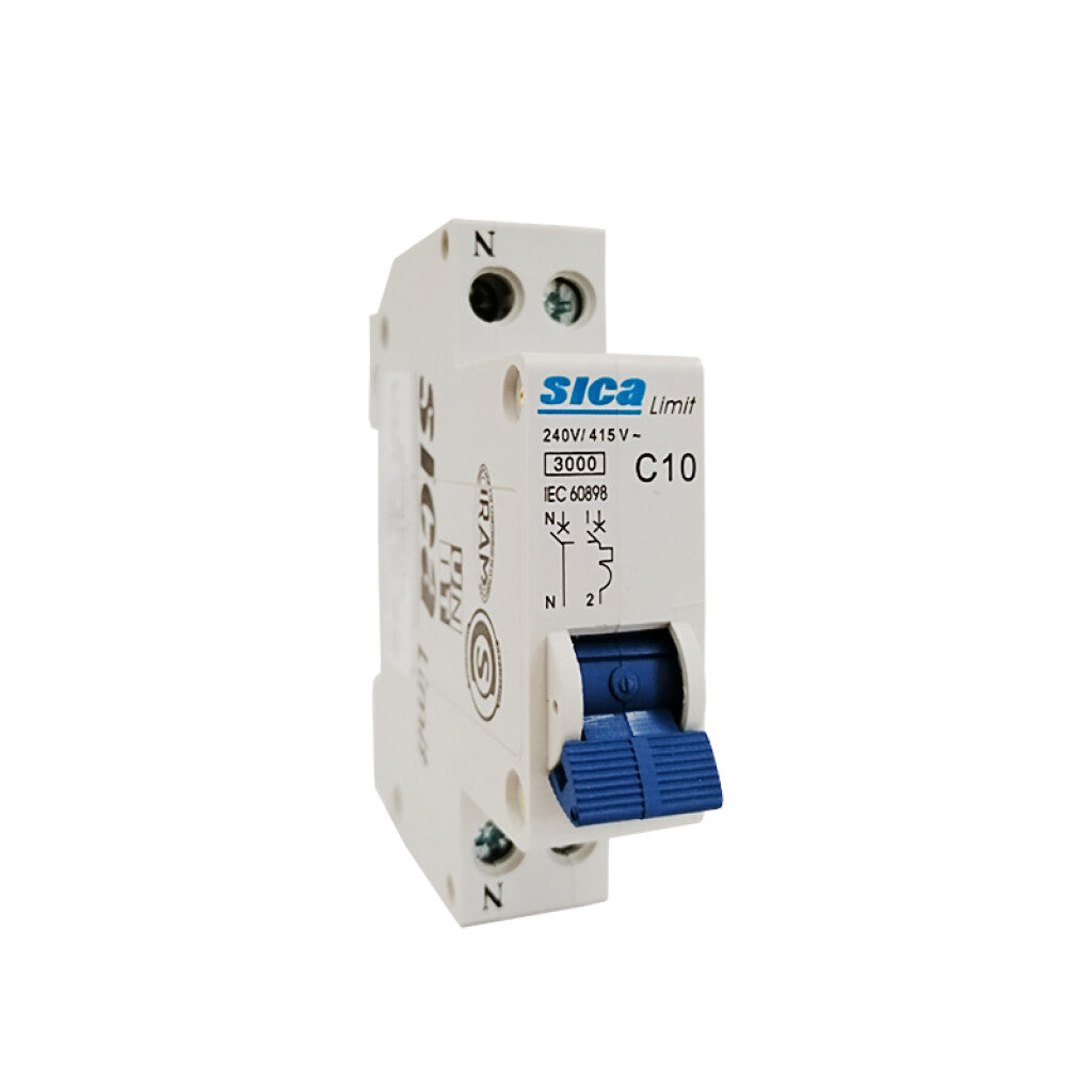 Llave térmica din Sicalimit 1P+N 10A 3kA - SK2180