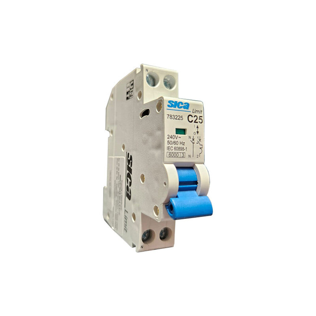 Llave térmica din sicalimit 1P+N 25A 6kA - SK2186N