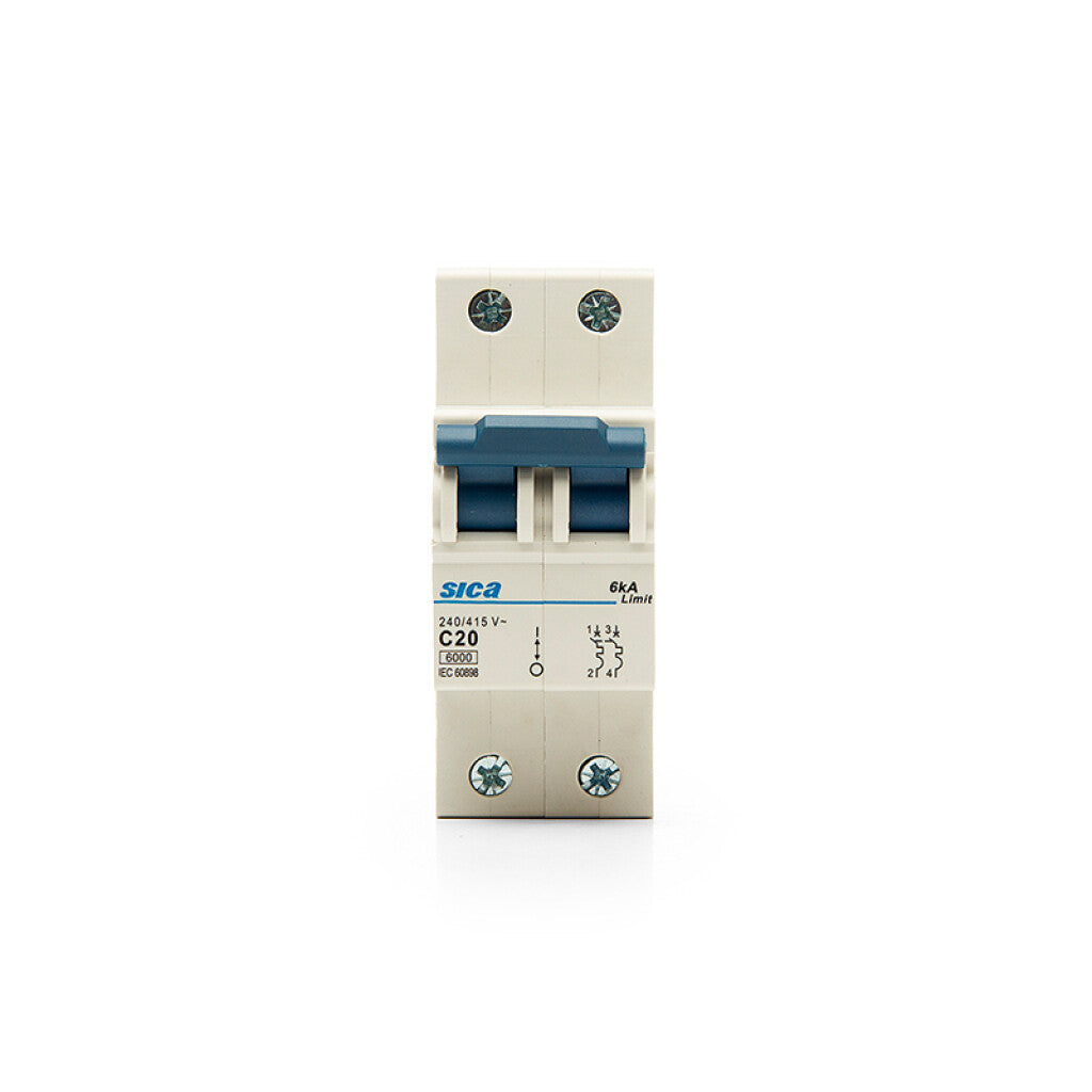 Llave térmica din Superlimit 2P 20A 6kA - SK2220X
