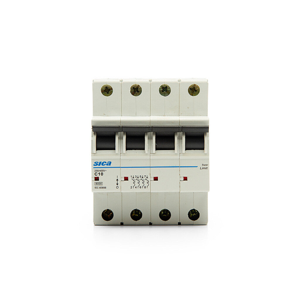 Llave térmica din Superlimit 4P 10A 6kA - SK2410X