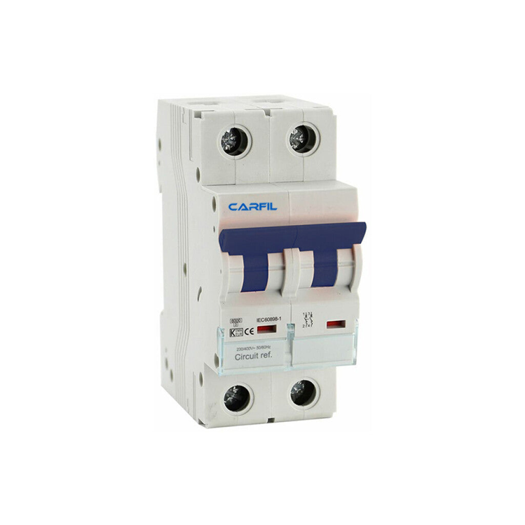 Llave térmica EPB-63Ne MCB 2P 63A 4.5kA - CF2263X