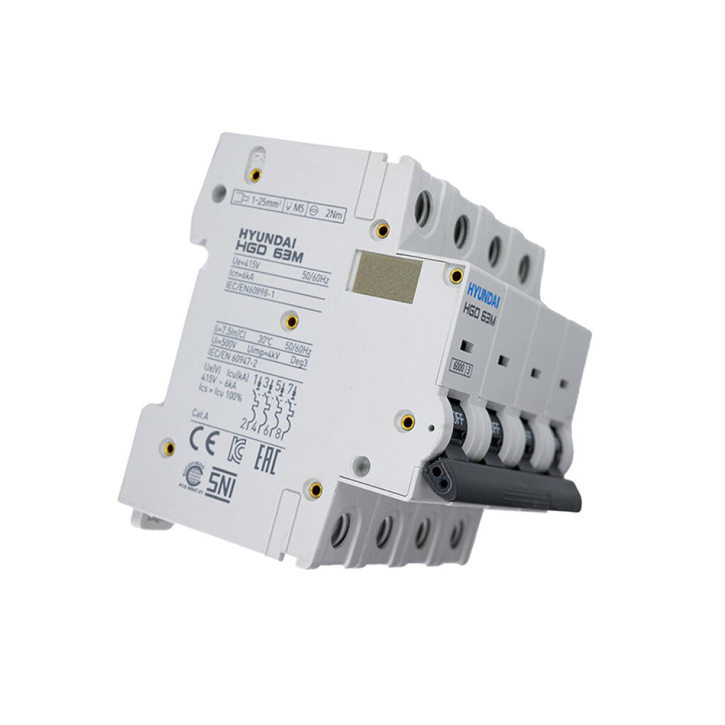Llave térmica HGD63-M din 4P 40A 6kA - HY1840M