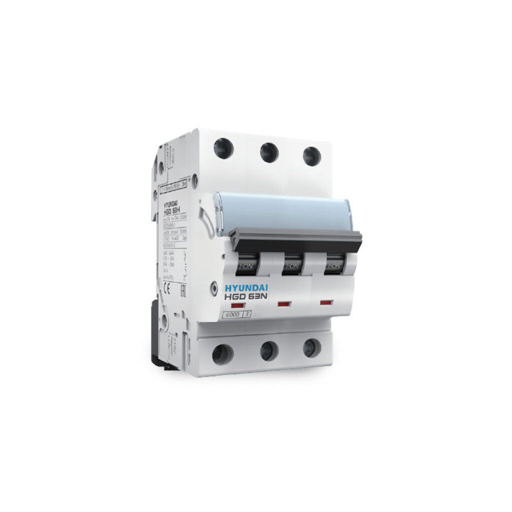 Llave térmica HGD63-N din 3P 10A 6KA - HY1710X