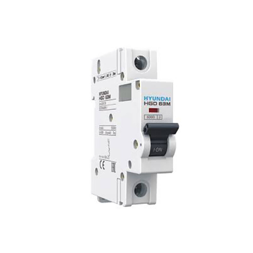 Llave térmica HGD63M din 1P 25A 6kA - HY1525M